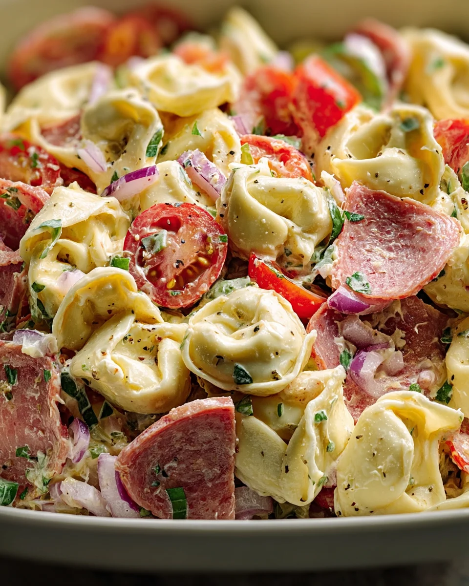 Delicious Italian Grinder Tortellini Pasta Salad Recipe