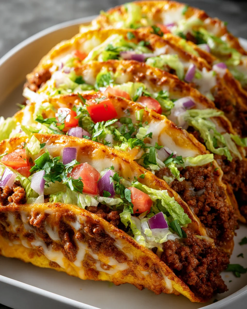 Crispy Oven Baked Cheesy Tacos Loaded with Flavor!