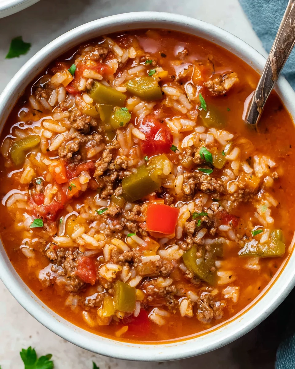 Easy Crock Pot Stuffed Pepper Soup: A Comforting Meal