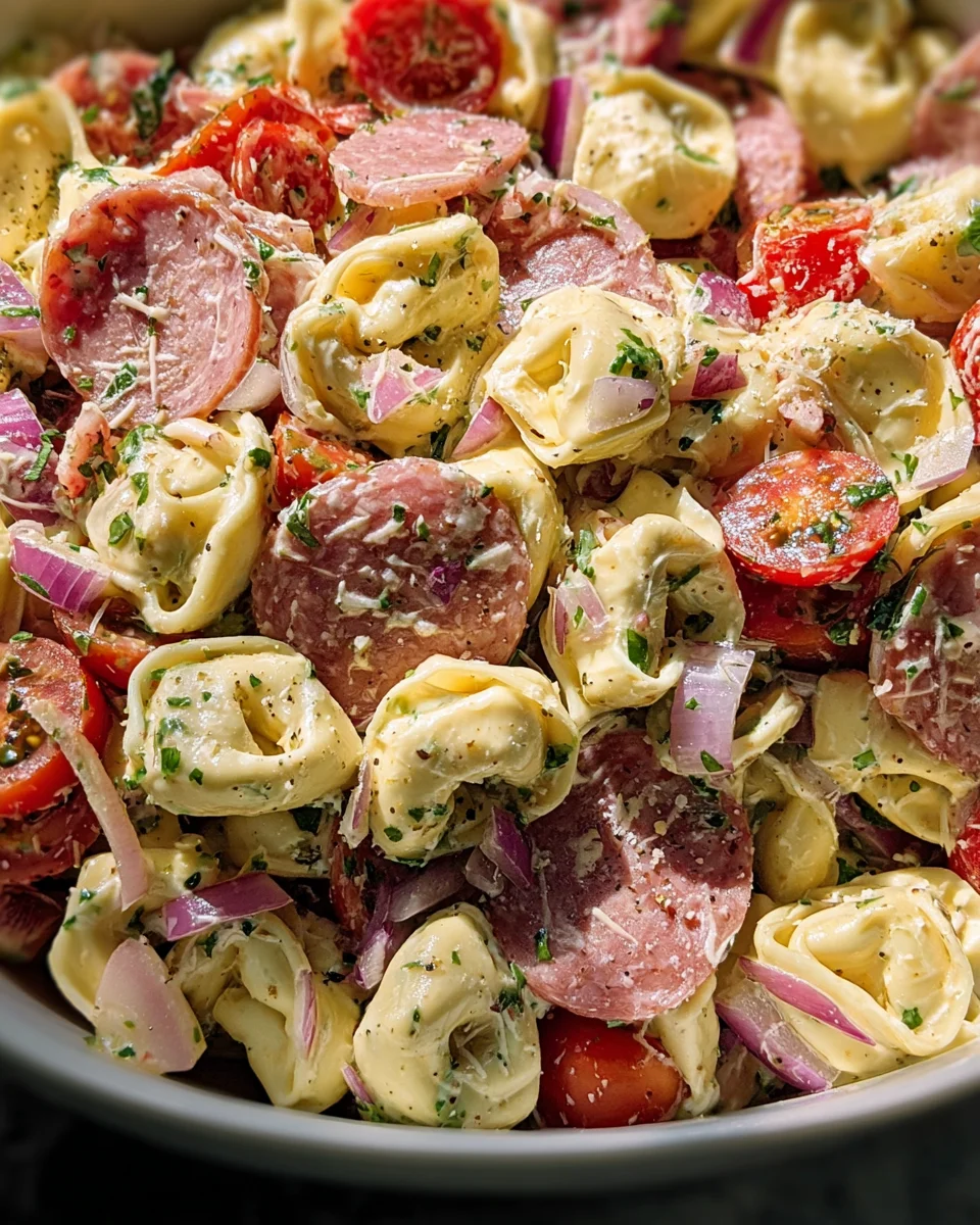 Delicious Italian Grinder Tortellini Pasta Salad Recipe