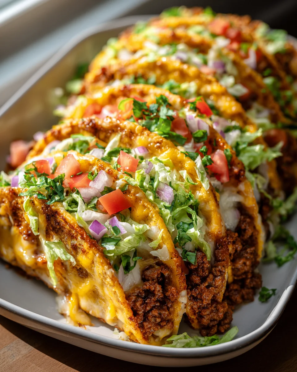 Crispy Oven Baked Cheesy Tacos Loaded with Flavor!