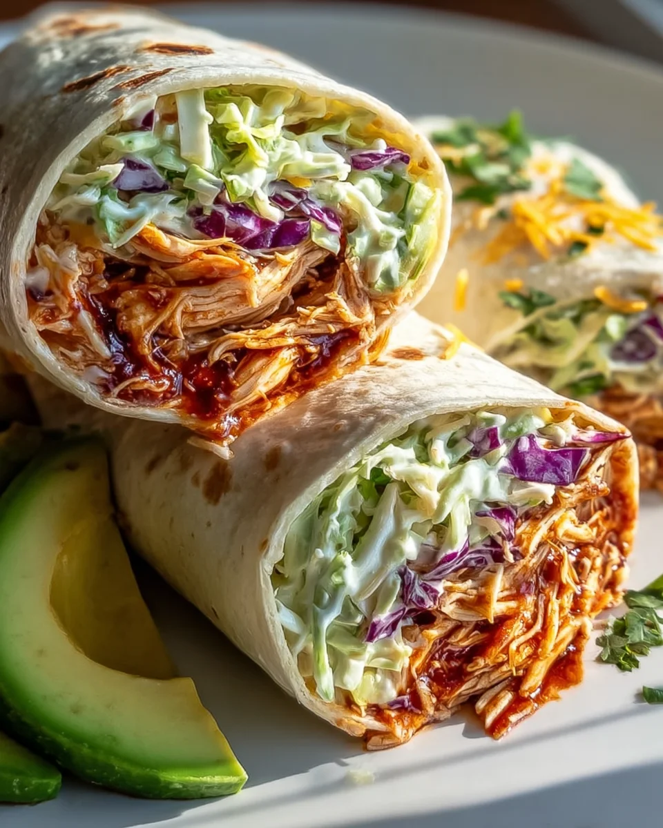 Delicious BBQ Chicken Coleslaw Wraps for Easy Meals!