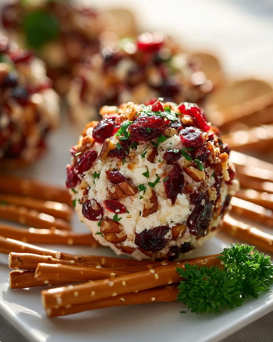 Festive Cranberry Pecan Cheese Ball