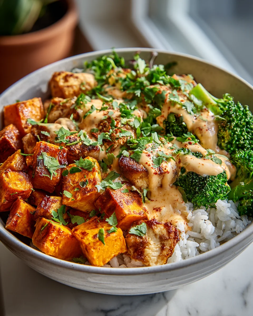 Healthy Chicken Sweet Potato Bowls Recipe - Delicious!