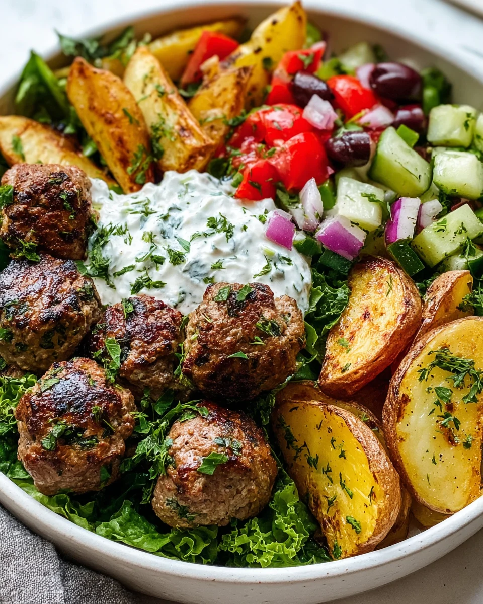 Delicious Greek Meatball Bowl Recipe for a Healthy Meal!