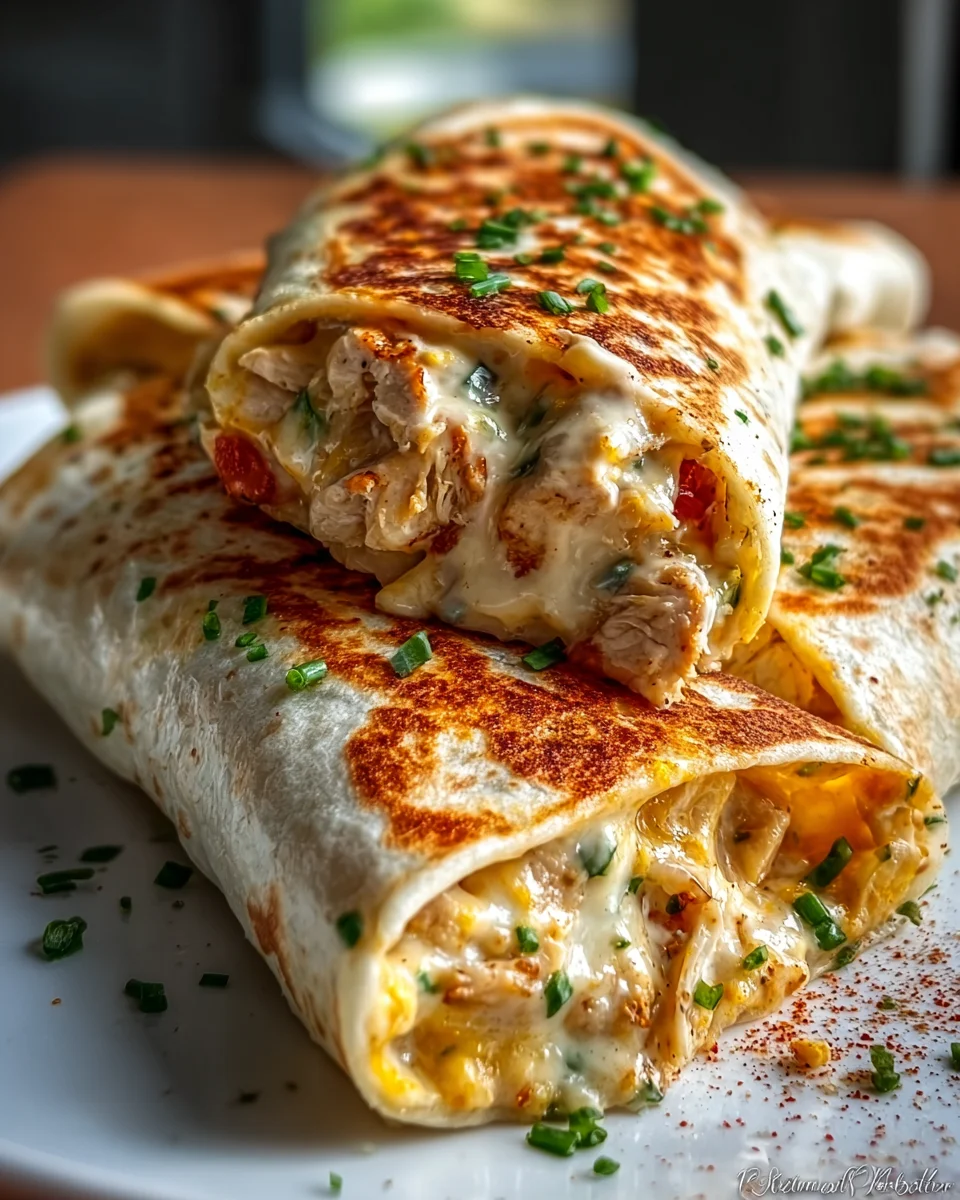 Quick Cheese Garlic Chicken Wraps Recipe for Delicious Flavor