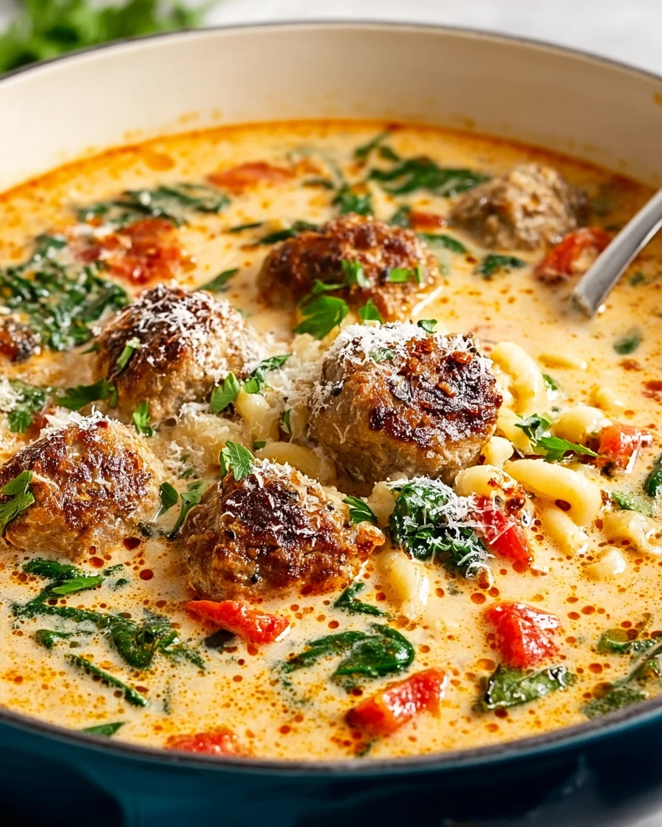 Irresistible Creamy Italian Beef Meatball Soup Recipe