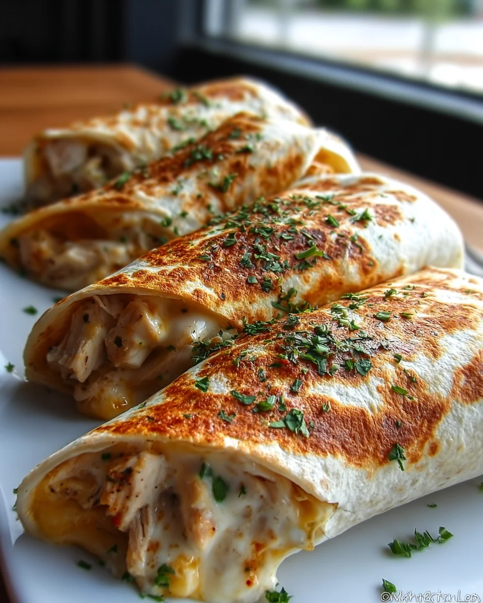Quick Cheese Garlic Chicken Wraps Recipe for Delicious Flavor