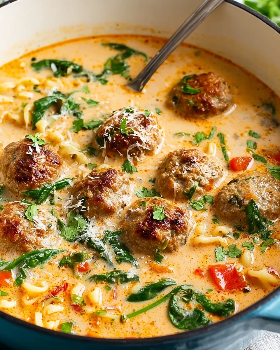 Irresistible Creamy Italian Beef Meatball Soup Recipe
