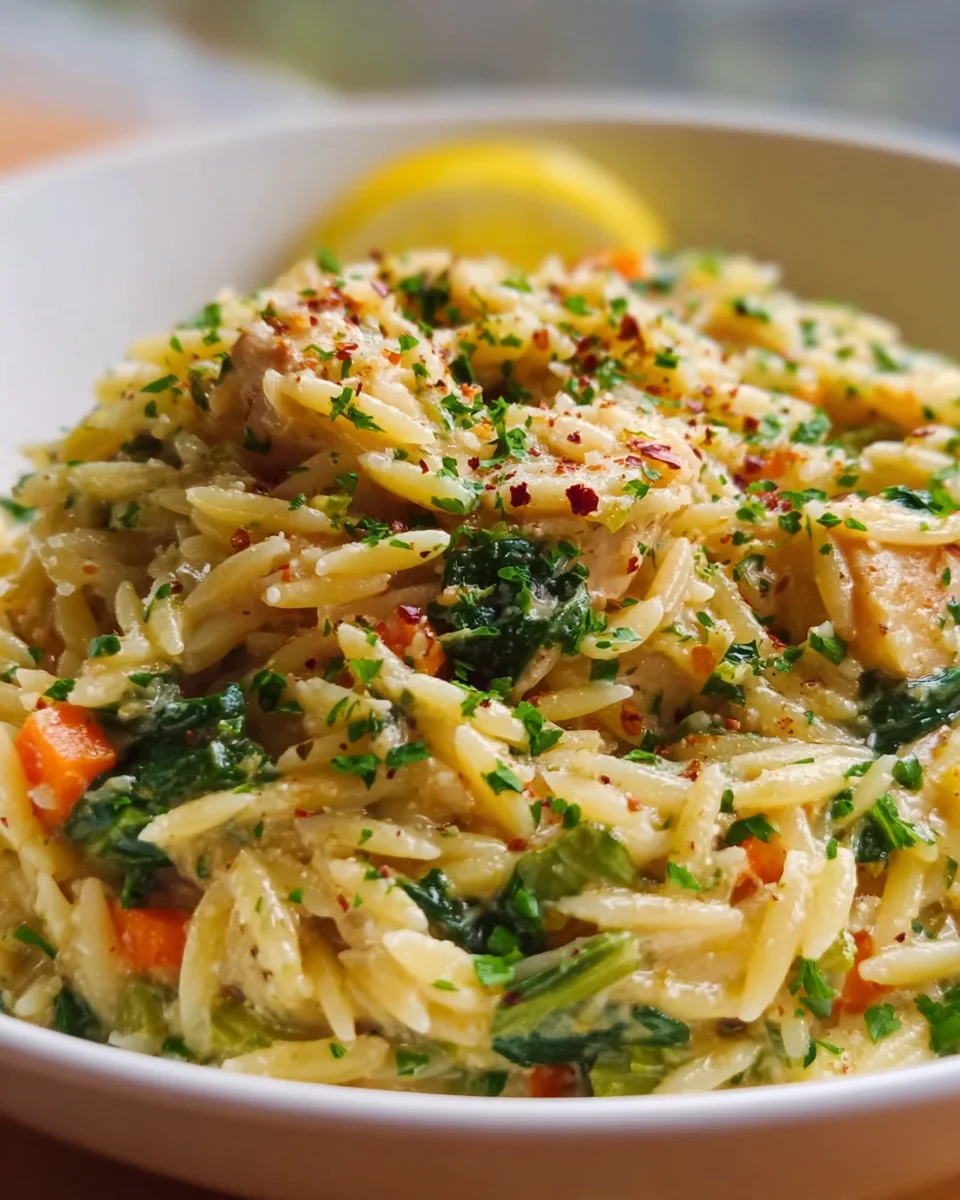 Creamy Chicken Pot Pie Orzo Recipe: Comfort in Every Bite