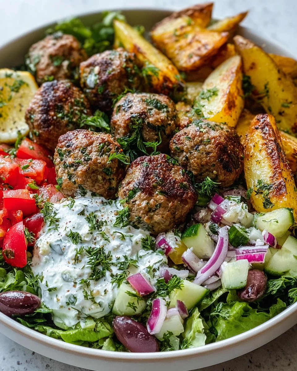 Delicious Greek Meatball Bowl Recipe for a Healthy Meal!