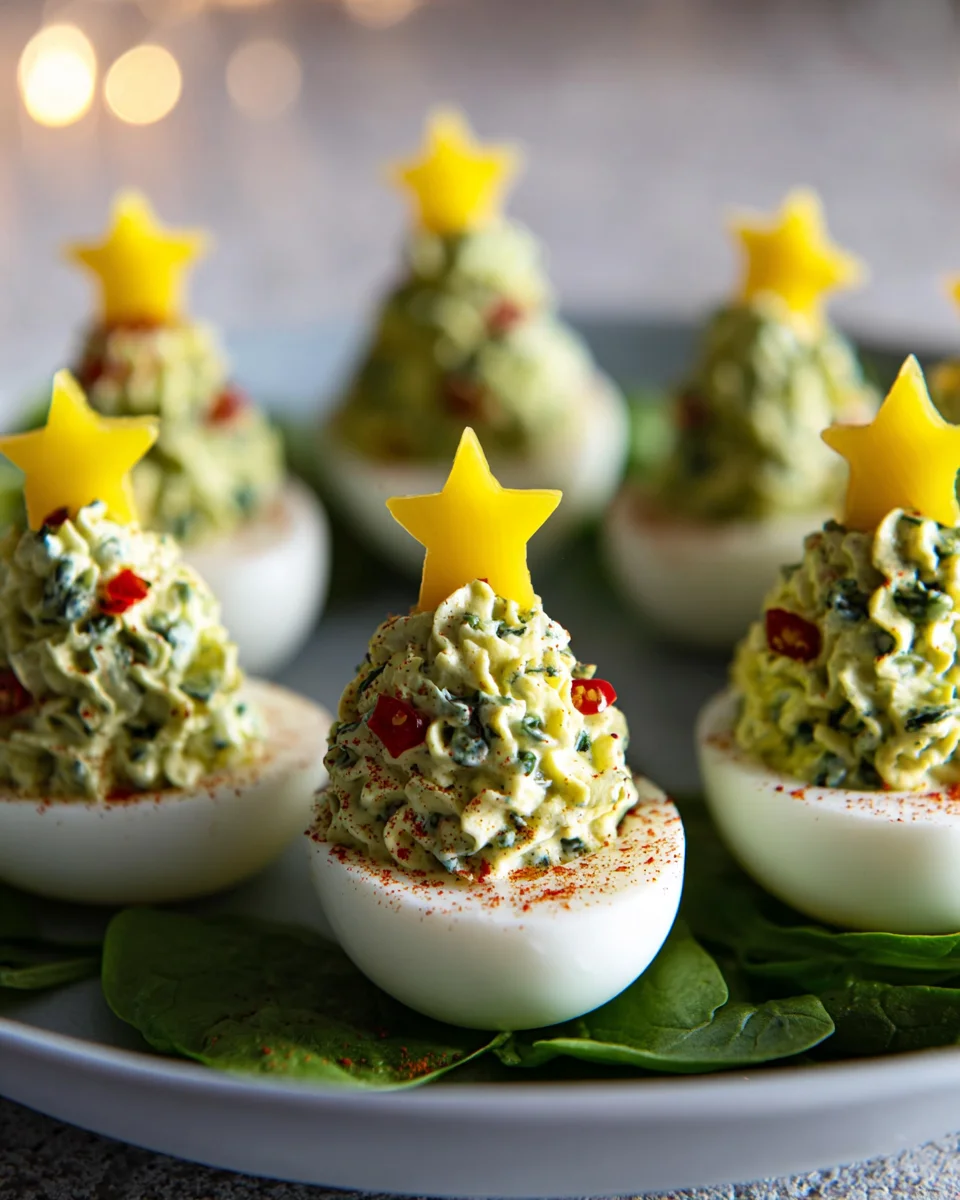 Delicious Deviled Egg Christmas Trees for Festive Celebrations