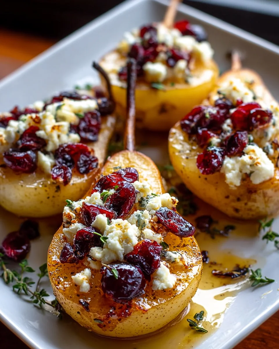 Delicious Baked Pears with Feta and Honey Recipe to Enjoy
