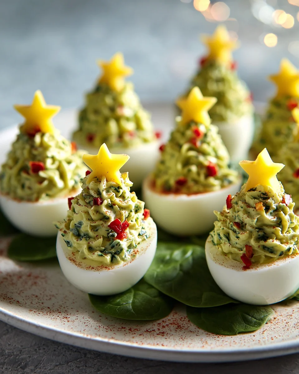Delicious Deviled Egg Christmas Trees for Festive Celebrations