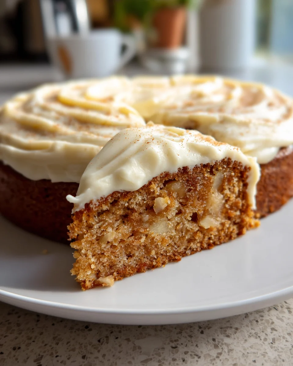 Delicious Fresh Apple Cake with Cream Cheese Frosting Recipe