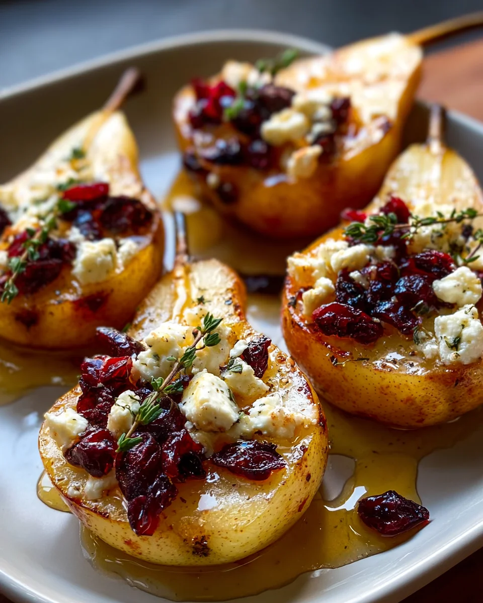 Delicious Baked Pears with Feta and Honey Recipe to Enjoy