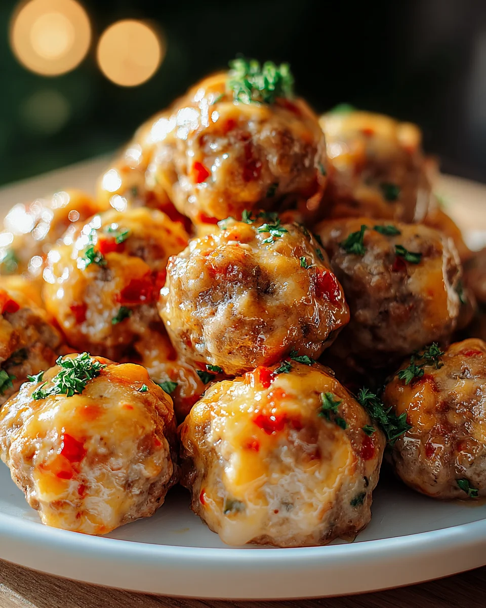 Delicious Rotel Sausage Balls with Beef and Cheese Recipe