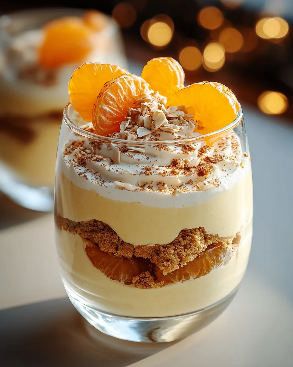 Decadent Eierlikor Mousse with Speculoos and Mandarins