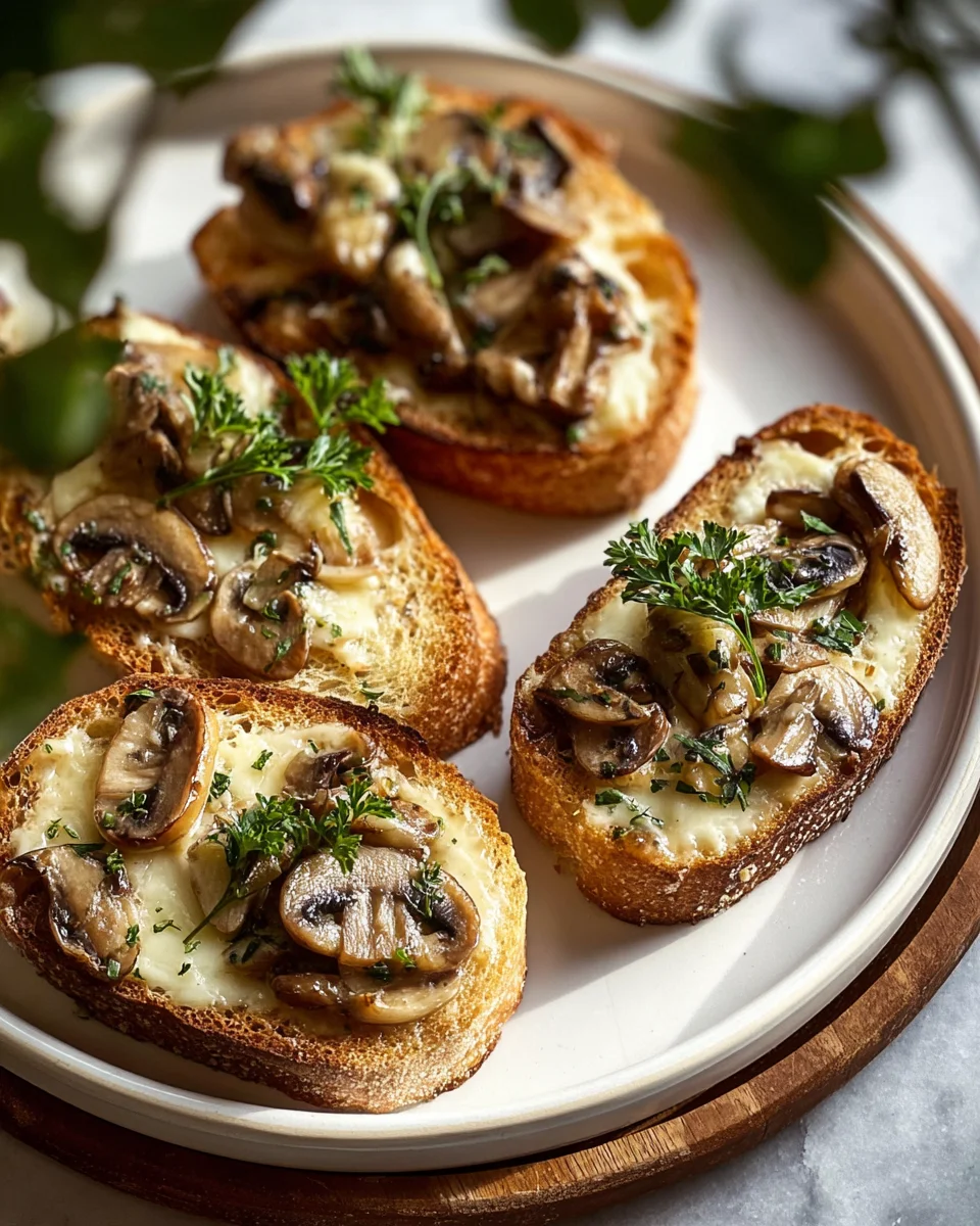 Crispy Cheese Beef Mushroom Garlic Toasts Recipe Delight