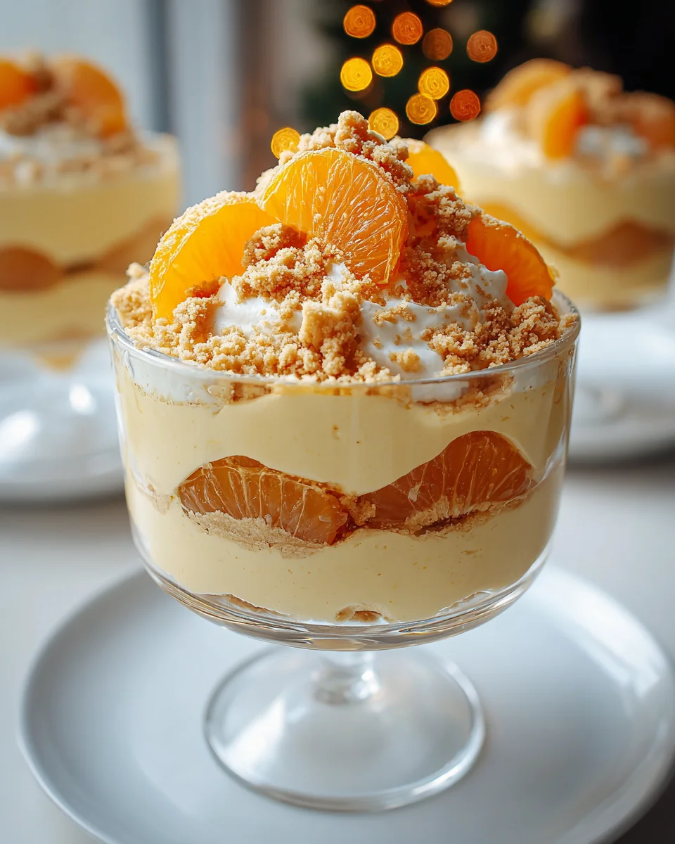 Delicious Eierlikor Mousse with Speculoos Cream & Mandarins