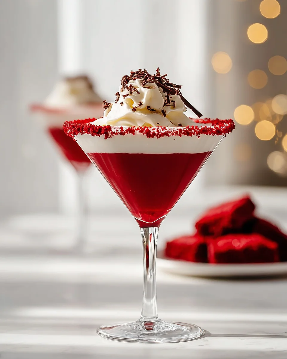 Red Velvet Martini (Non-Alcoholic): Sweet & Festive