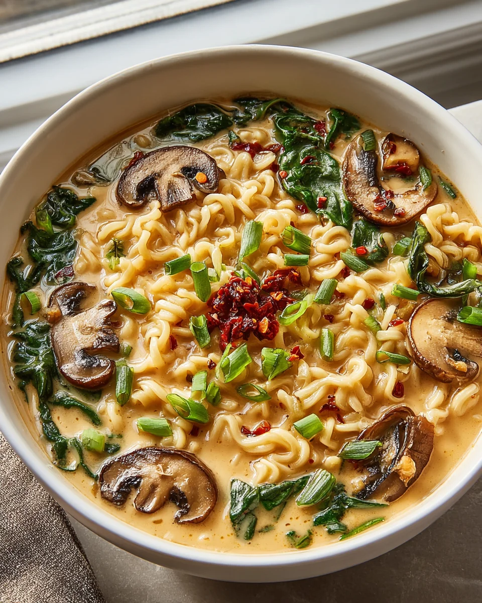 Delicious Creamy Mushroom Vegan Ramen Recipe You’ll Love!