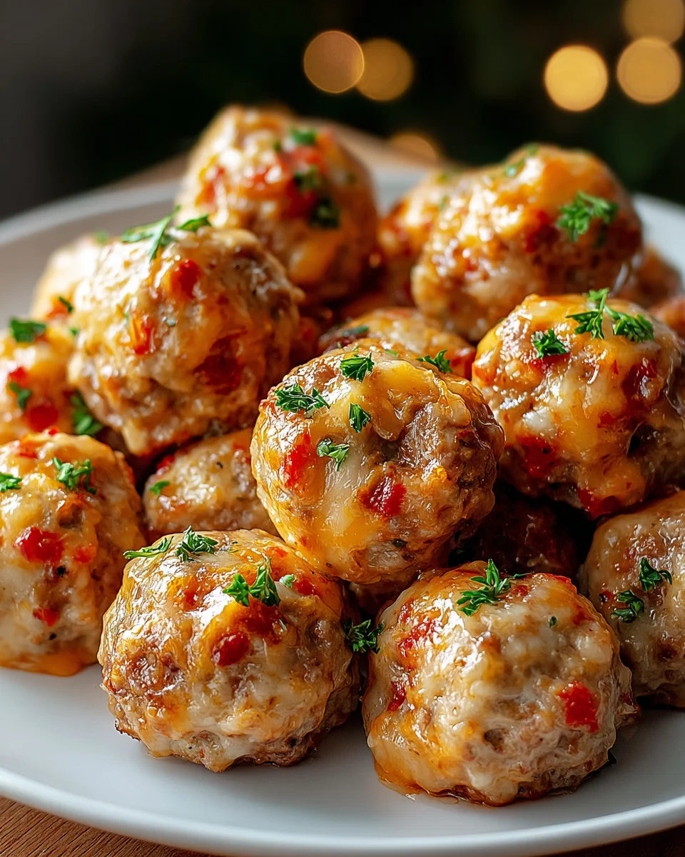 Delicious Rotel Sausage Balls with Beef and Cheese Recipe