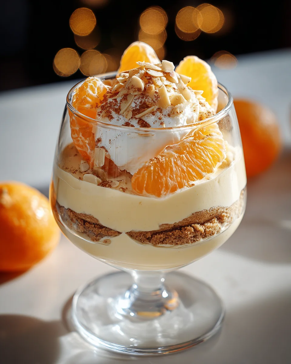 Decadent Eierlikor Mousse with Speculoos and Mandarins