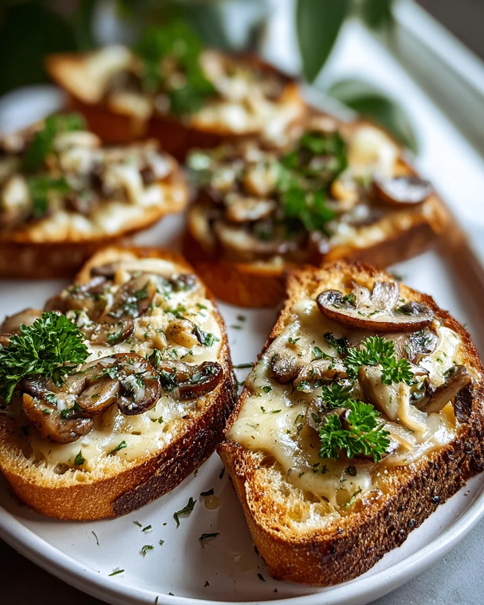 Crispy Cheese Beef Mushroom Garlic Toasts Recipe Delight
