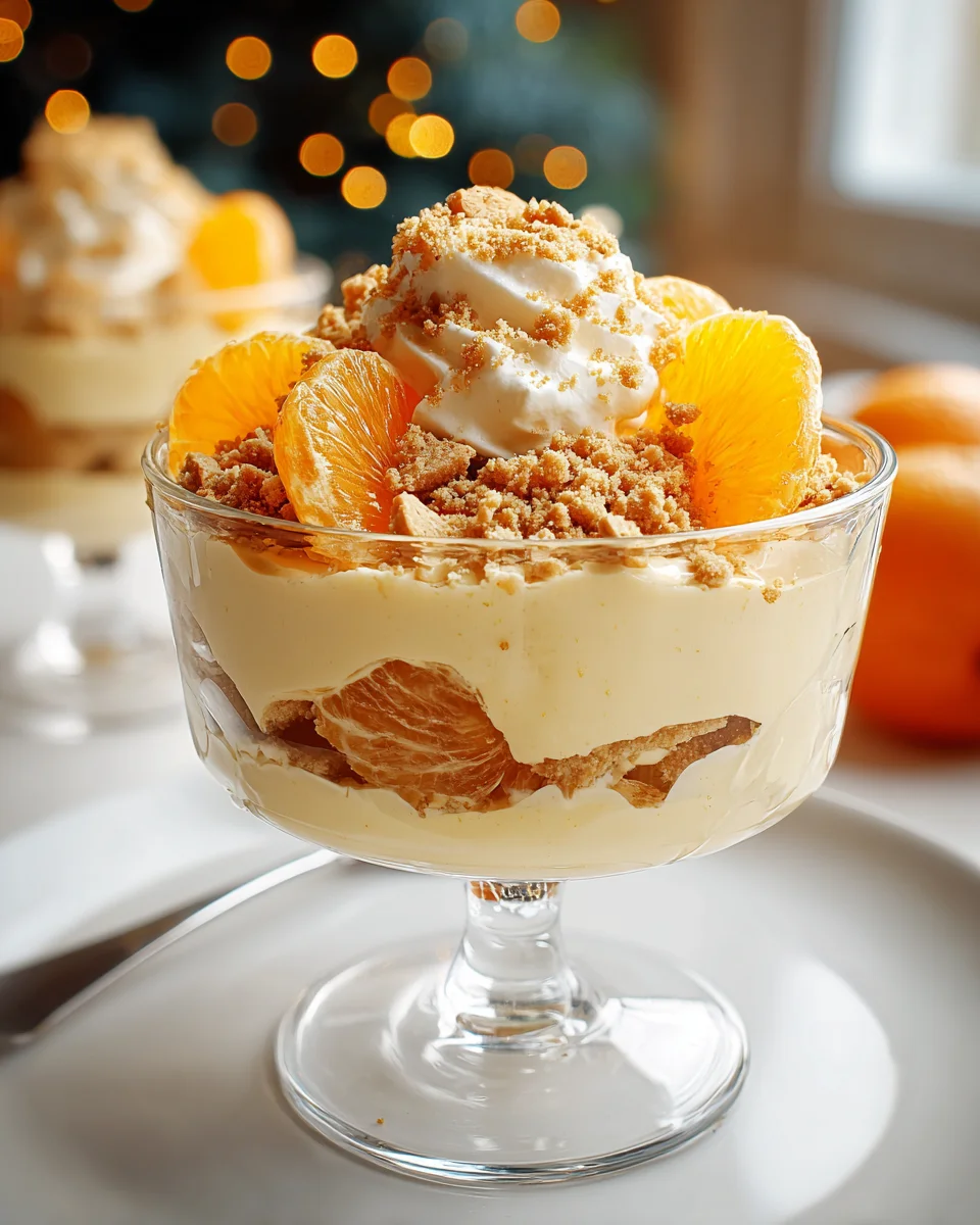 Delicious Eierlikor Mousse with Speculoos Cream & Mandarins