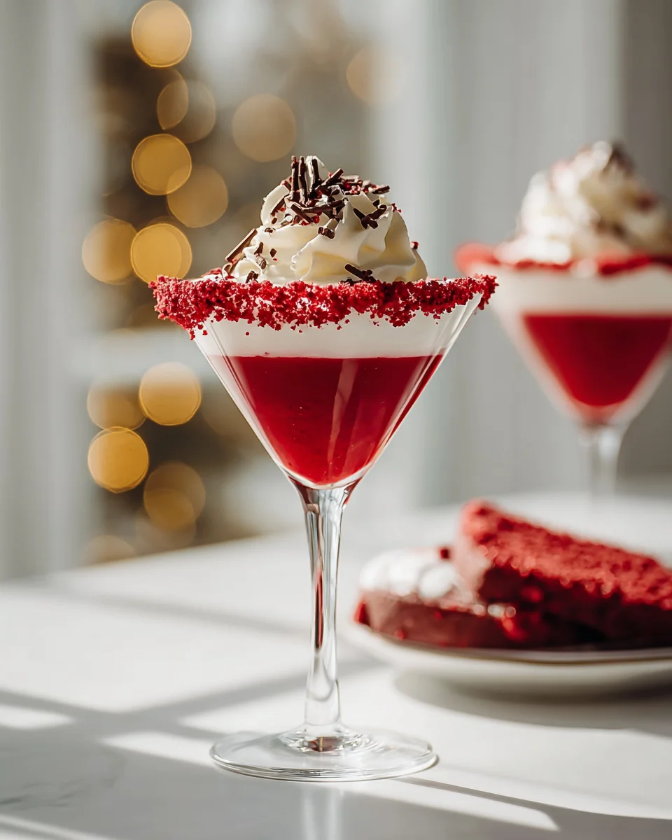 Red Velvet Martini (Non-Alcoholic): Sweet & Festive