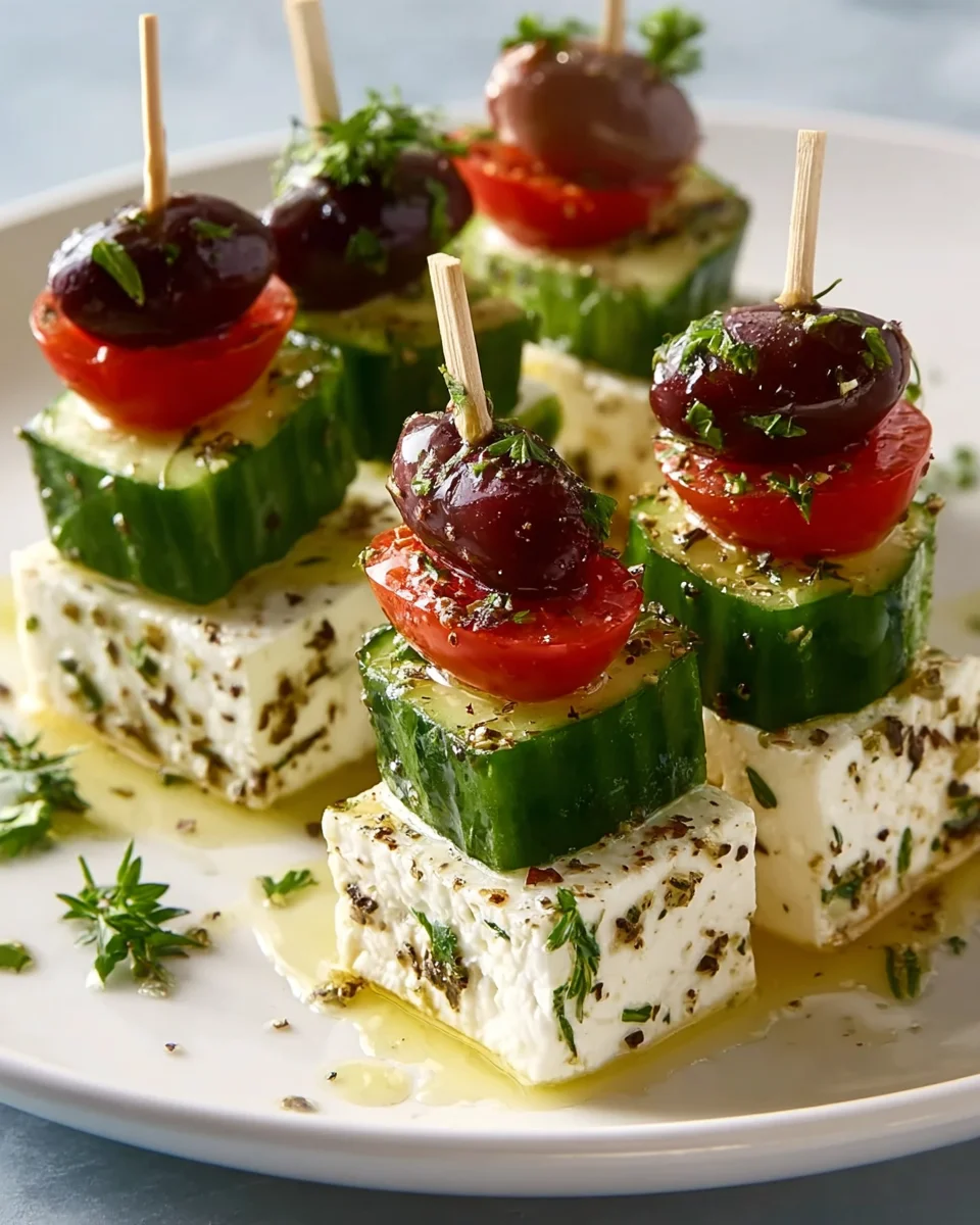 Delicious Feta Skewers with Cucumber Recipe to Try Today!