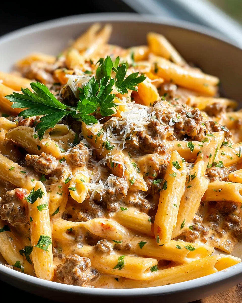 Irresistible Creamy Beef Pasta – Cozy Dinner Perfection