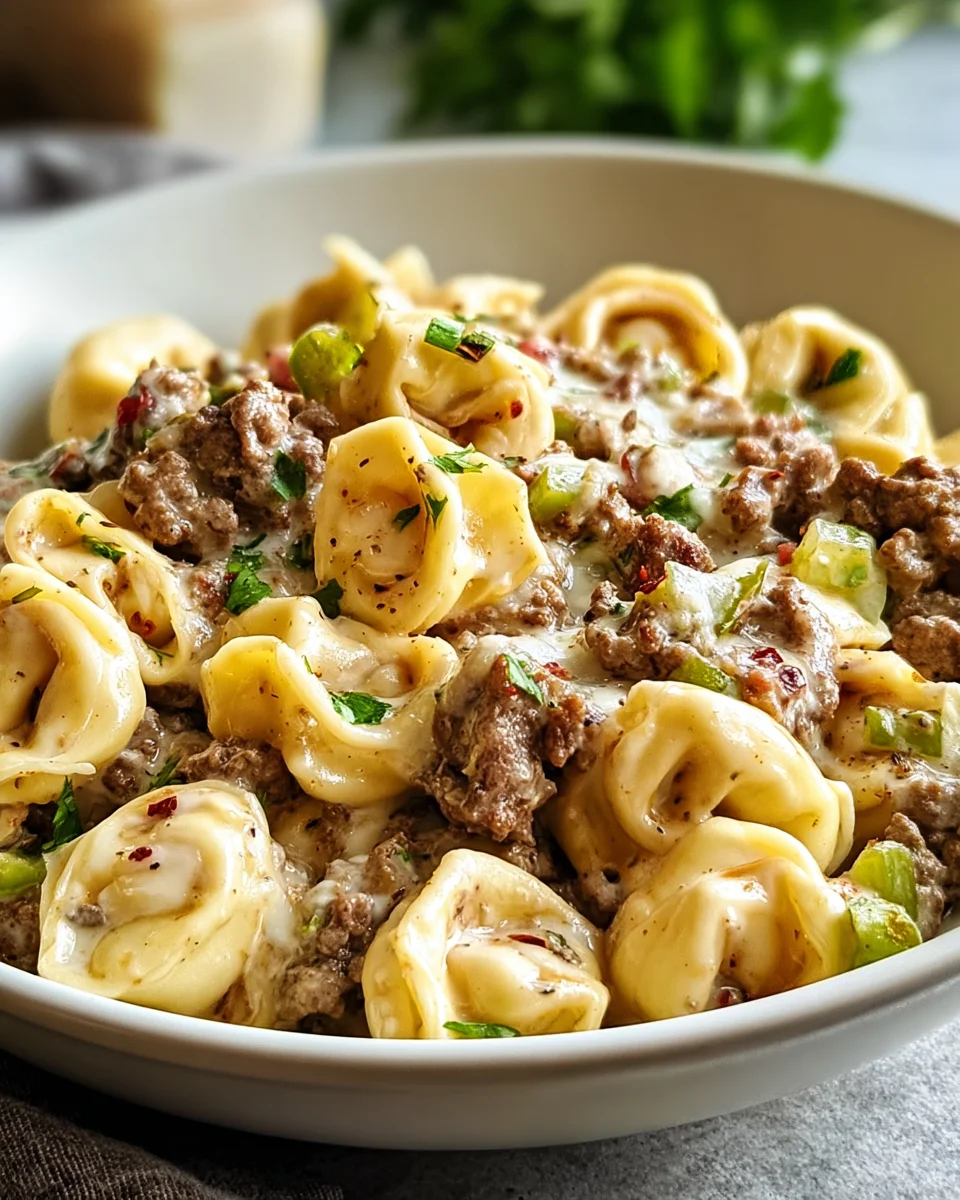 Delicious Philly Cheesesteak Tortellini Pasta Recipe to Try!