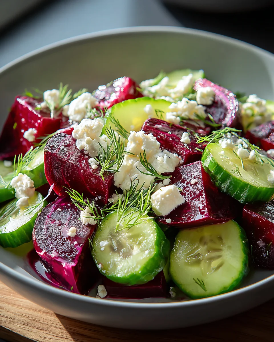 Delicious Beet Salad with Feta and Cucumbers Recipe