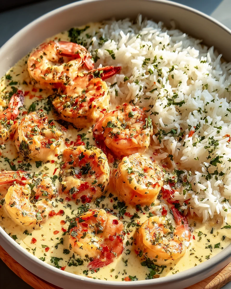 Creamy Garlic Butter Shrimp and Rice: Quick & Easy Recipe