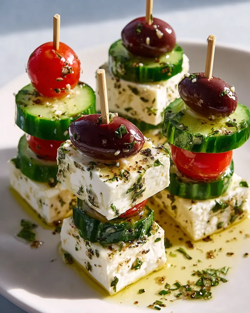 Delicious Feta Skewers with Cucumber Recipe to Try Today!