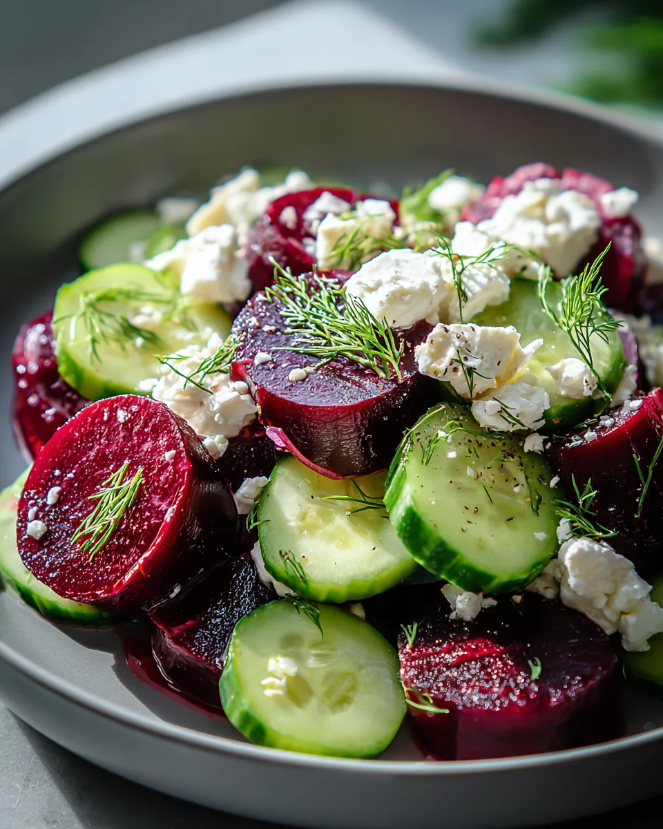 Delicious Beet Salad with Feta and Cucumbers Recipe