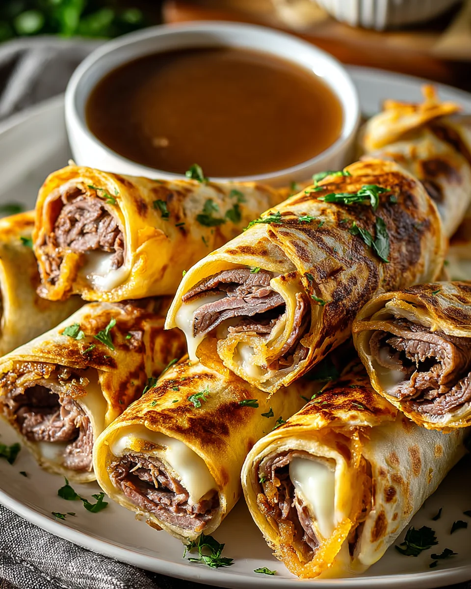Savory French Dip Tortilla Rollups: Easy Beef Snack Recipe