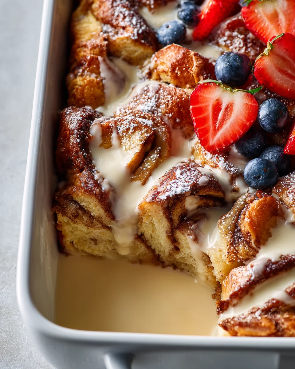 Delicious Cinnamon Roll French Toast Casserole Bake Recipe