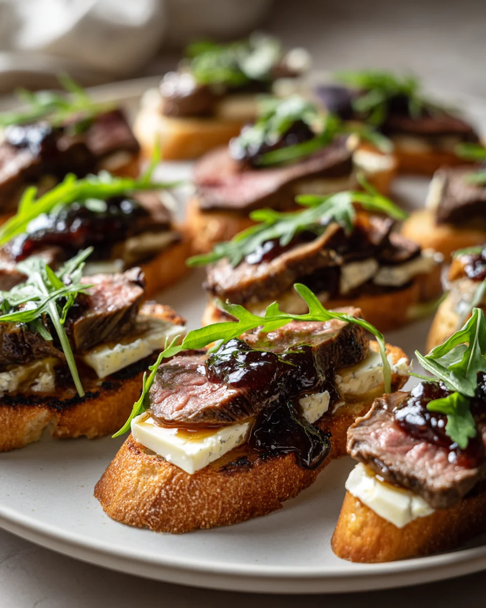 Steak & Brie Crostini: Fig Jam Appetizer Perfection