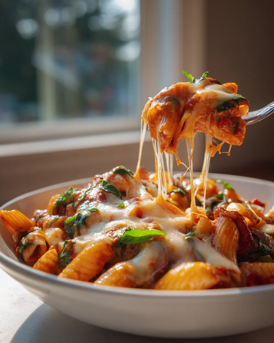 Crockpot Veggie Lover's Pizza Pasta: Easy Family Dinner