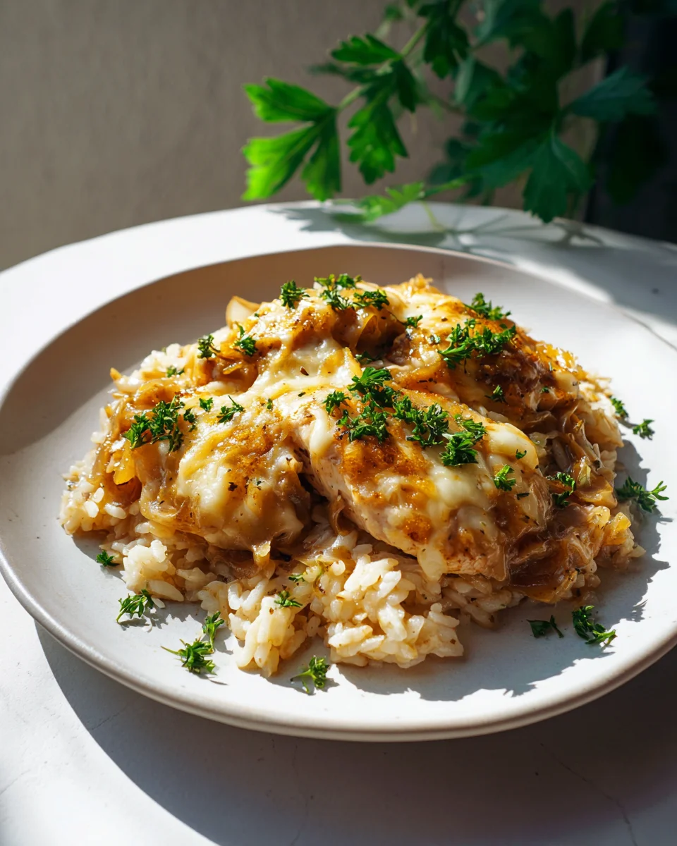 Savory French Onion Chicken Rice: A Delicious One-Pan Meal