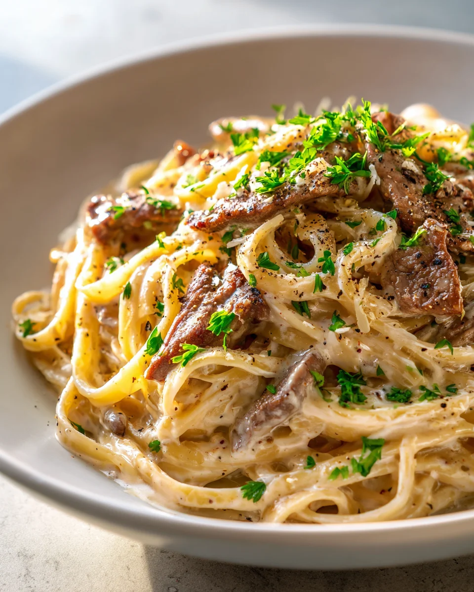 Hearty Creamy Beef Pasta for a Cozy Family Dinner