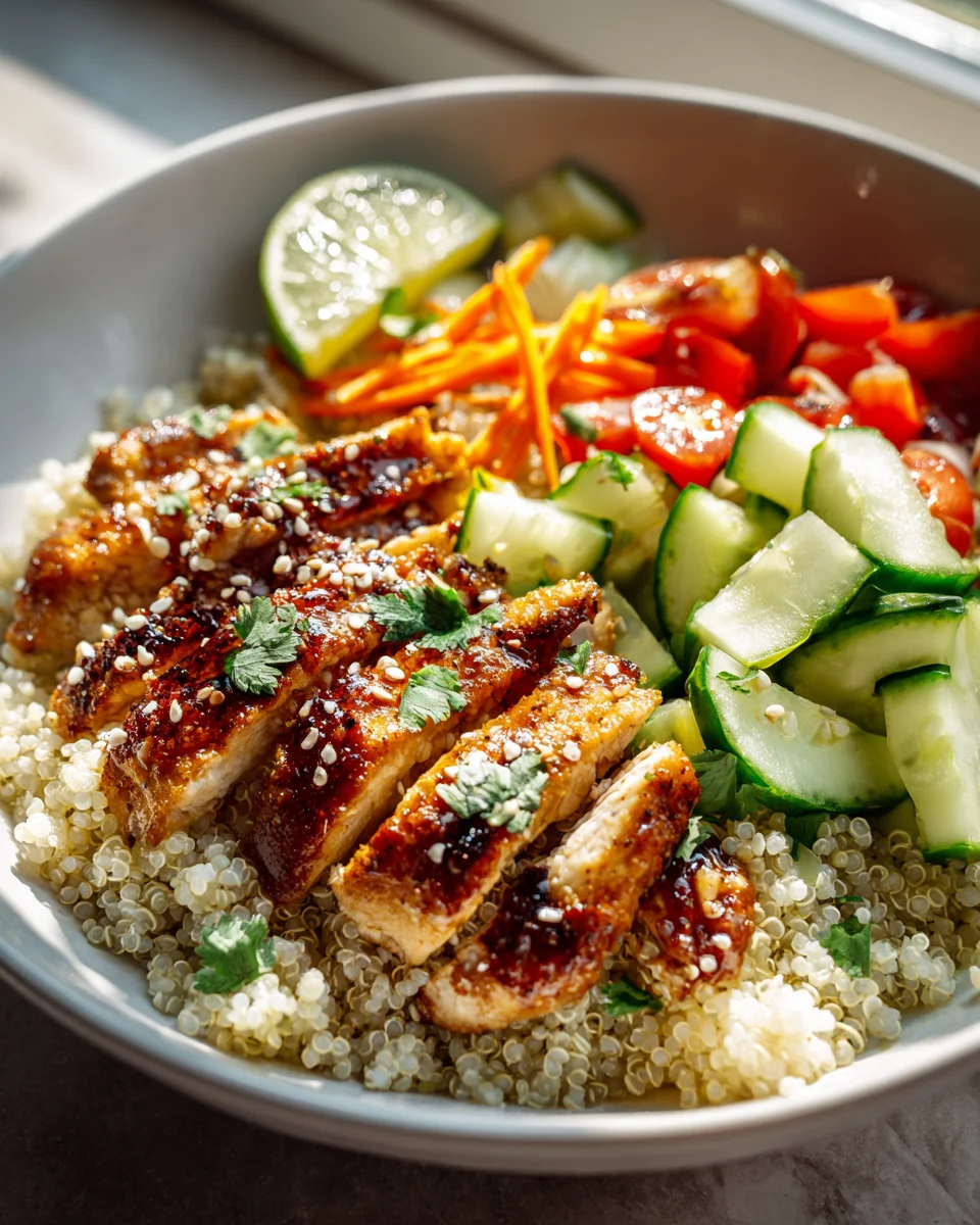 Tropical Chicken Quinoa Bowls with Zesty Coconut Lime