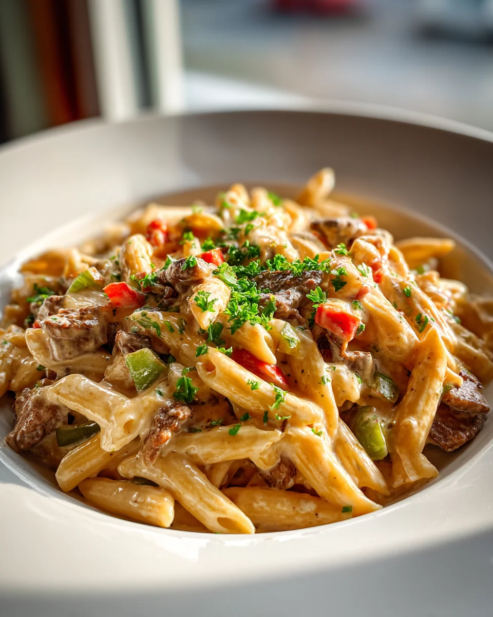Philly Cheesesteak Pasta Recipe: Creamy, Hearty & Easy