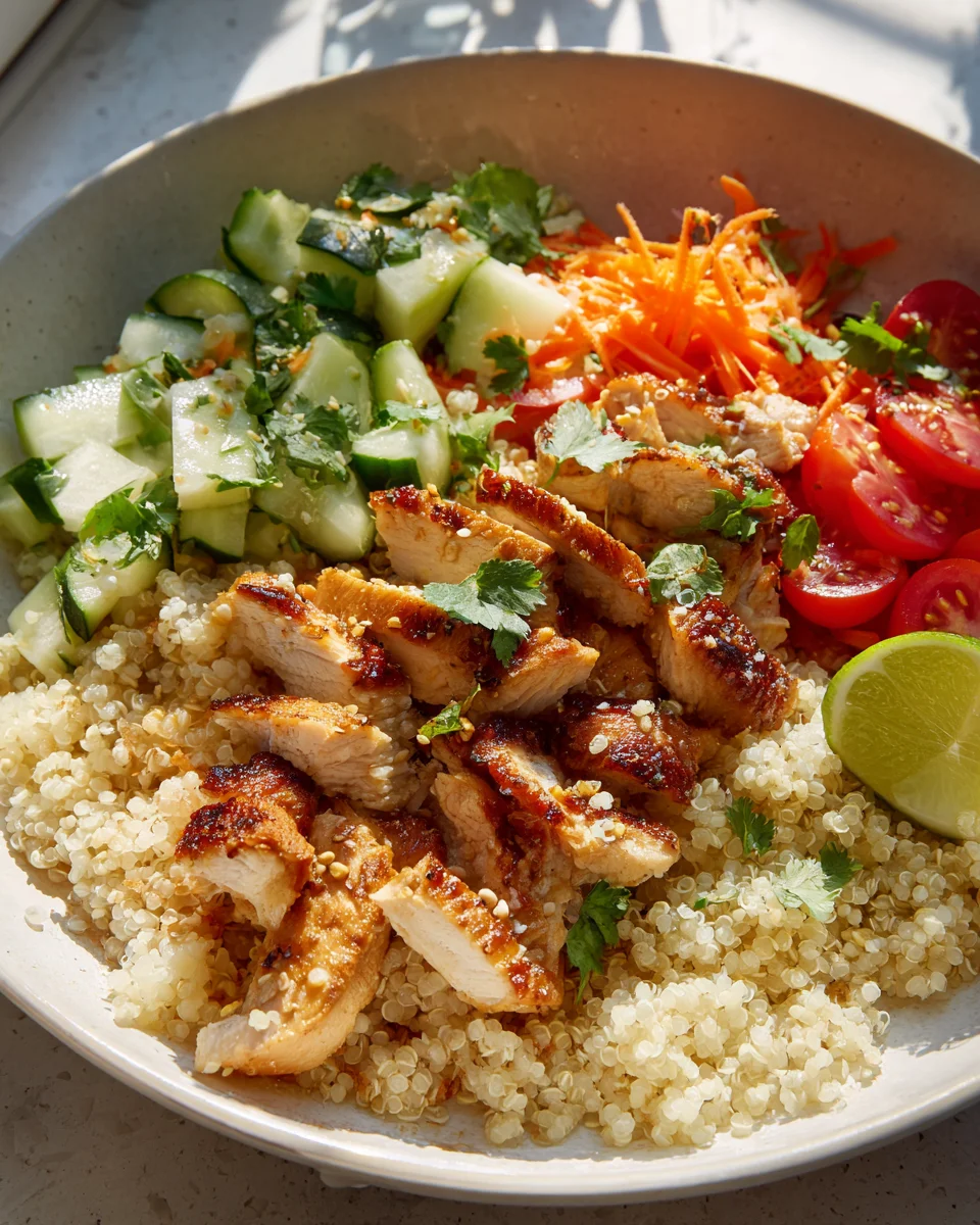 Tropical Chicken Quinoa Bowls with Zesty Coconut Lime