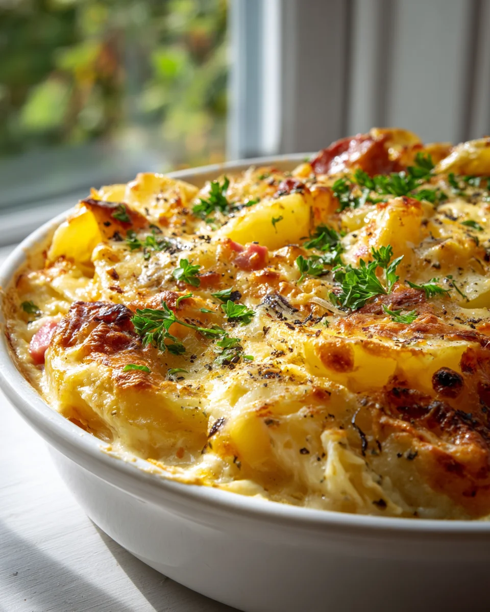 Crockpot Beef Ham & Potato Casserole: Easy Weeknight Meal