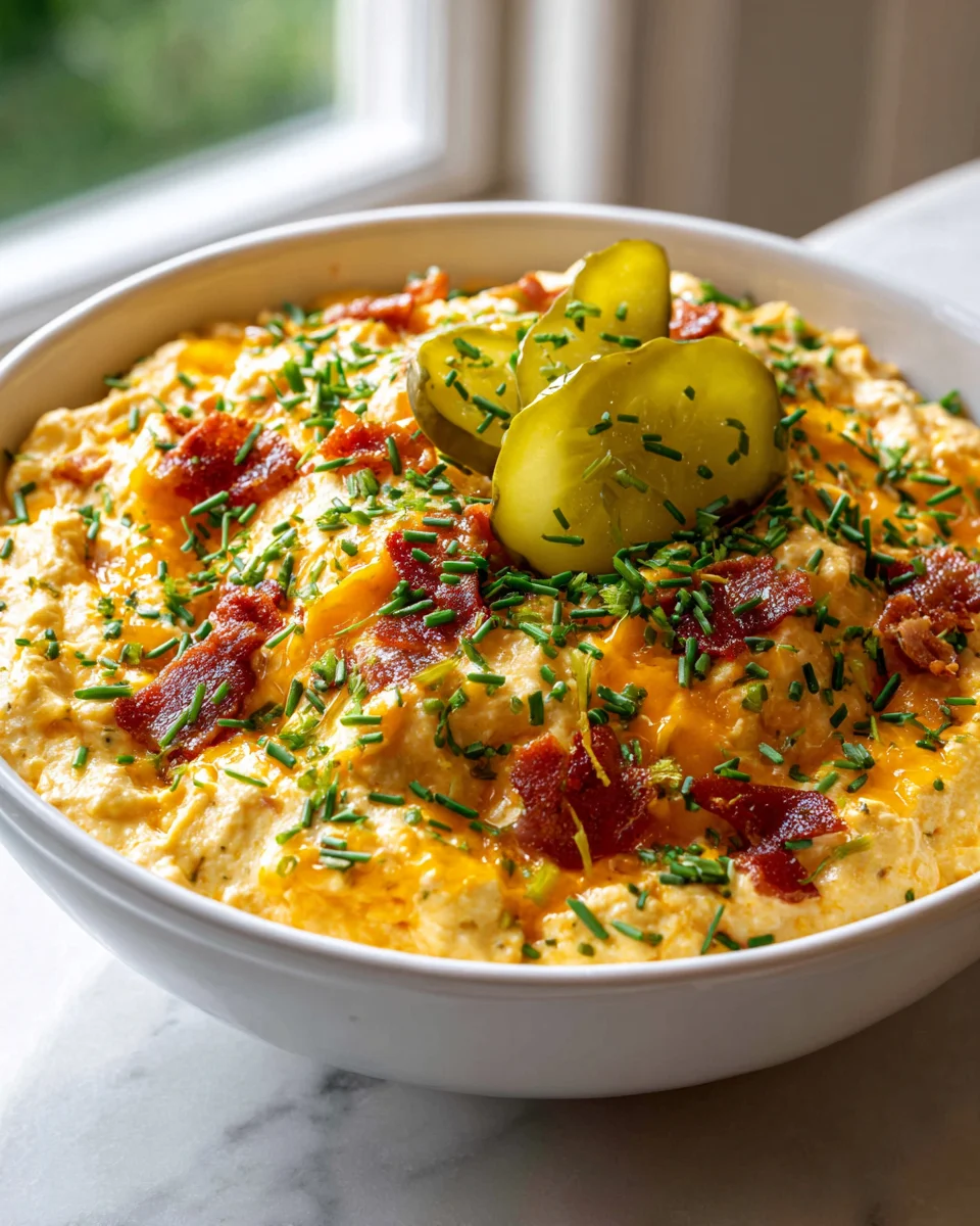 Creamy Beef Bacon Cheddar Pickle Dip - Your New Favorite!