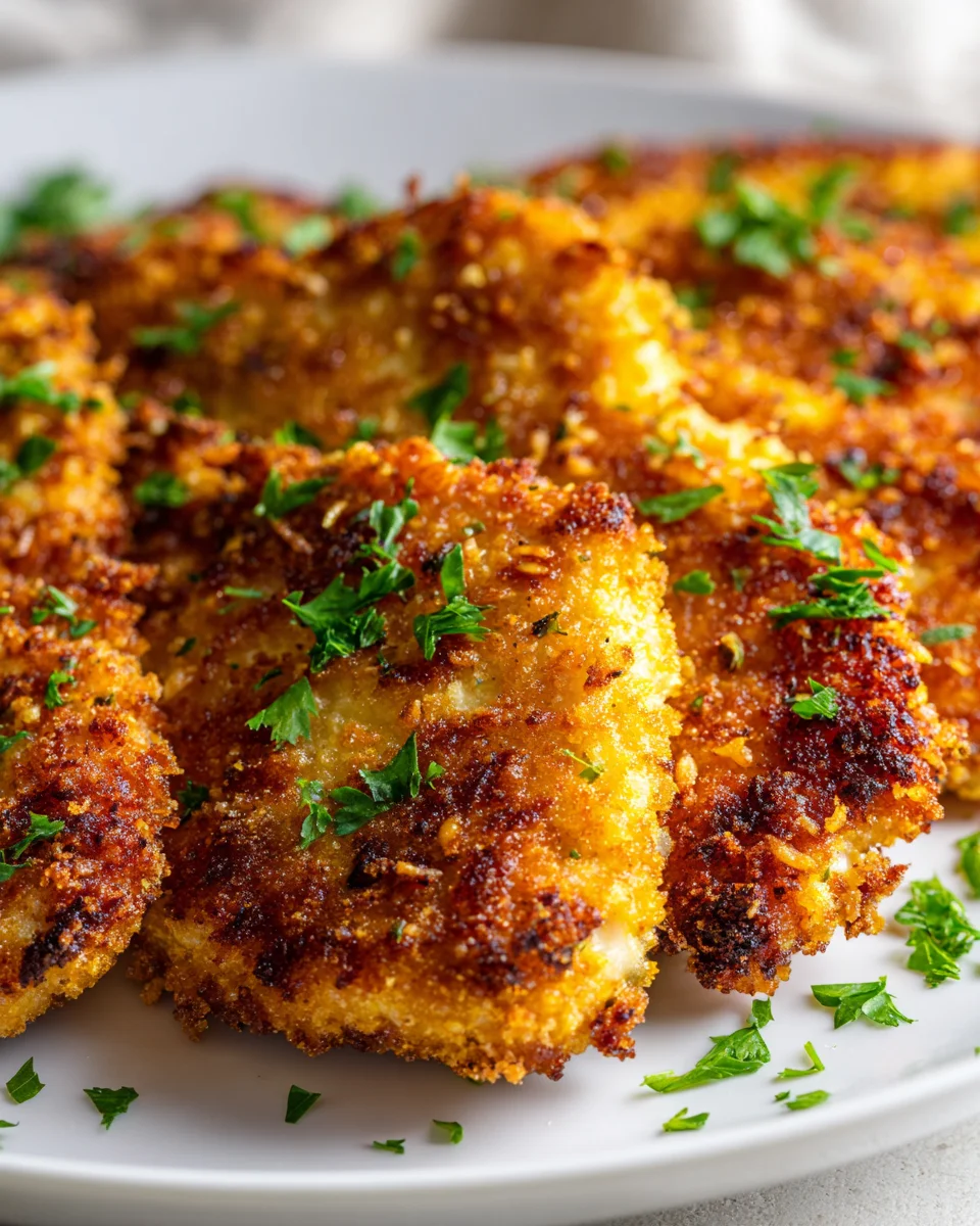 Crispy Baked Parmesan Crusted Chicken Cutlets Recipe Delight